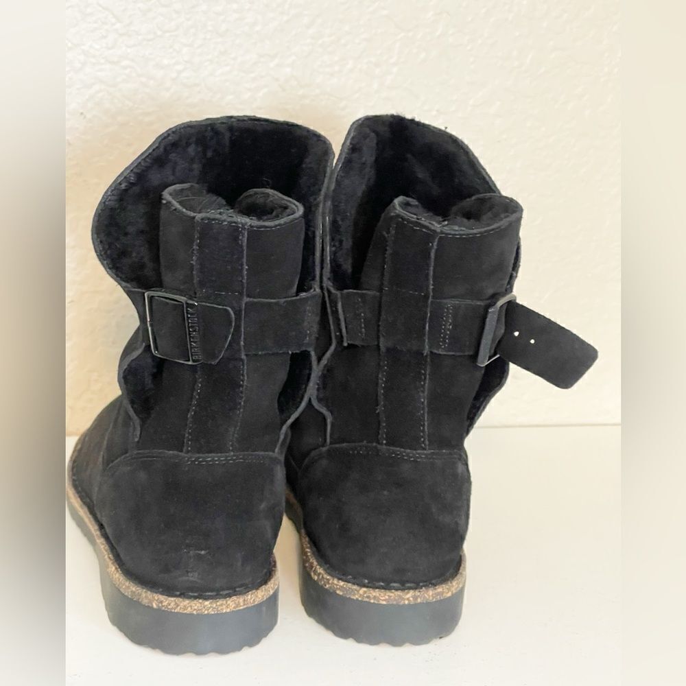 Birkenstock Upsalla Shearling Lined black Sherpa suede Boots 37 - Picture 9 of 15